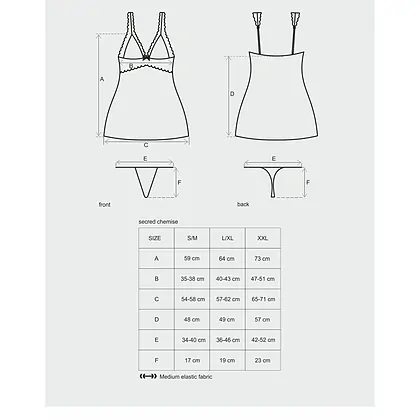 Neglijee Obsessive Secred Roșu S-M