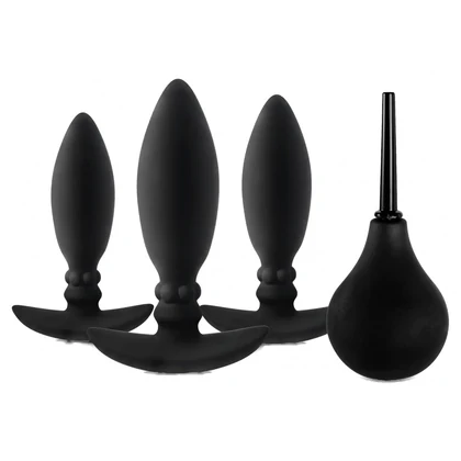 Nmc Set 3în1 Dopuri Progresive + Duș Intim, Discret Negru