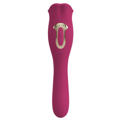 Oral Fun L – Vibrator 2 în 1, 10 Moduri, Reîncărcabil Roz