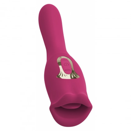 Oral Fun L – Vibrator 2 în 1, 10 Moduri, Reîncărcabil Roz