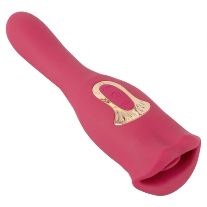 Oral Fun L – Vibrator 2 în 1, 10 Moduri, Reîncărcabil Roz