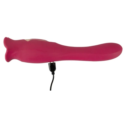 Oral Fun L – Vibrator 2 în 1, 10 Moduri, Reîncărcabil Roz