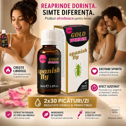 Pachet Afrodisiac Spain Fly Extreme Women 30ml + Afrodisiac Spanish Fly Strong Gold Women 30ml