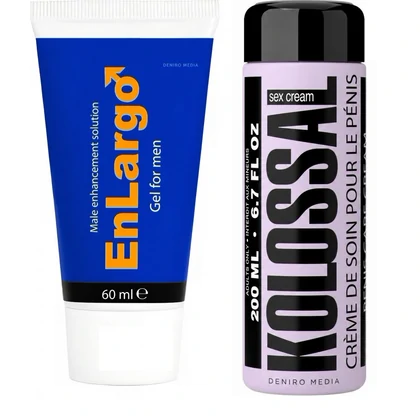 Pachet Cremă Mărirea Penisului Enlargo 100ml + Cremă Mărire Penis Kolossal 200ml