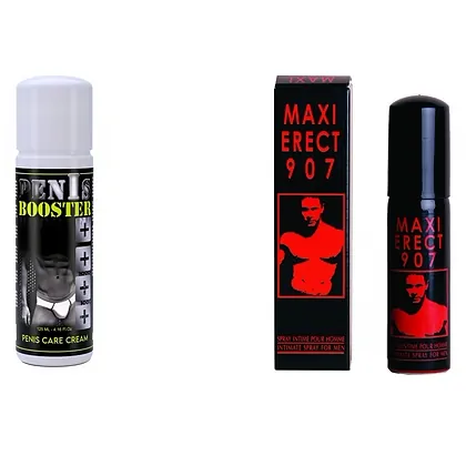 Pachet Cremă Pentru Potență Penis Booster 125ml + Spray Pentru Potență Maxi Erect 907