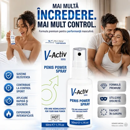 Pachet Spray V-activ Penis Power For Men 50ml + Cremă Pentru Potență Penix 75ml