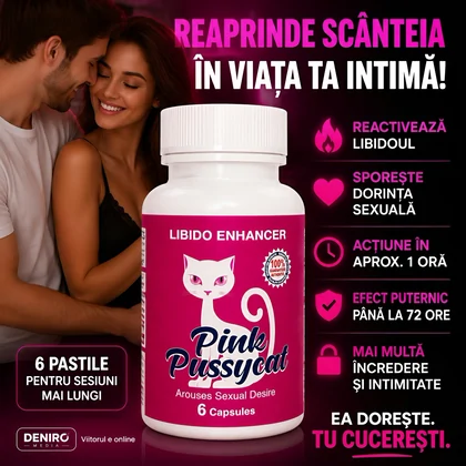 Pastile Libido Pink Cat Creșterea Libidoului Feminin 6buc