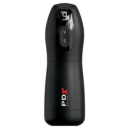 PDX Elite Masturbator Automat 7 Vibrații 7 Sucțiuni Reîncărcabil Negru