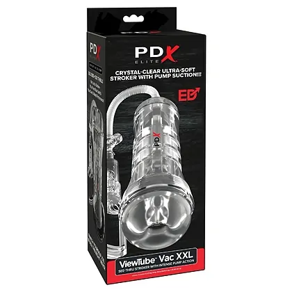 PDX ELITE ViewTube Vac XXL Pump cu EZ-Grip Transparent