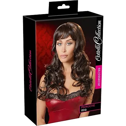 Perucă Cottelli Collection Long Dark Brown Wig Maro