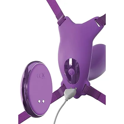 Pipedream Butterfly Strap On 10 Moduri Reîncărcabil Mov