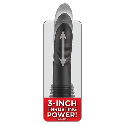 Pipedream Vibrator De împingere 7.6 cm, 10 Moduri, USB C Negru