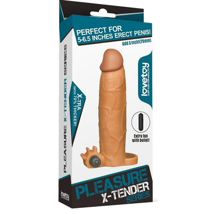 Pleasure X-Tender Extensie Penis +7,6 cm Vibrant Lovetoy