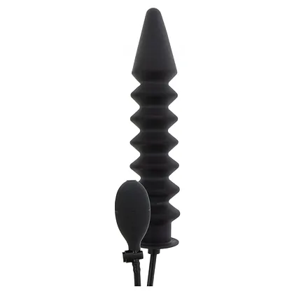 Plug Anal Gonflabil Hidden Desire — Striații Negru 28cm