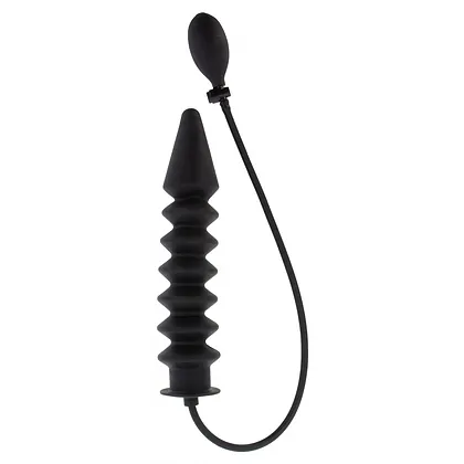 Plug Anal Gonflabil Hidden Desire — Striații Negru 28cm
