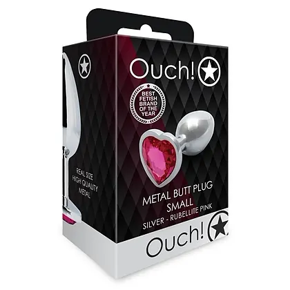 Plug Anal Heart Gem Small Argintiu