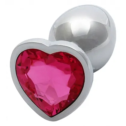 Plug Anal Heart Gem Small Argintiu