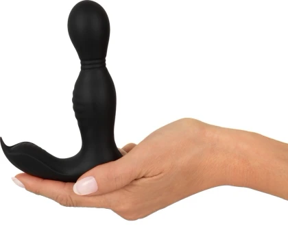 Plug Anal RC 2 Funcții, Rotativ și Vibrant Negru