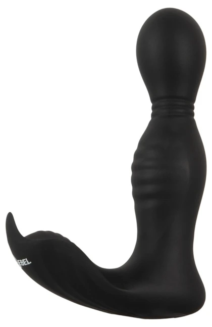Plug Anal RC 2 Funcții, Rotativ și Vibrant Negru