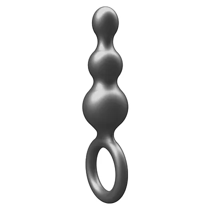 Plug anal ToyJoy The Stuffer - 3 sfere, silicon gri Gri