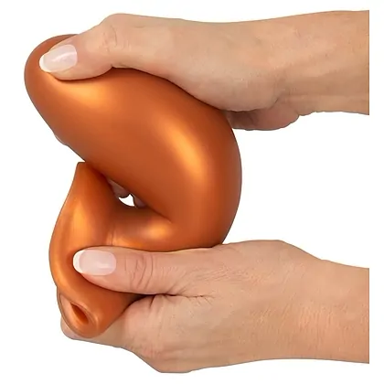 Plug Anal XL ANOS — silicon Moale, Ventuză 6.4 cm Maro