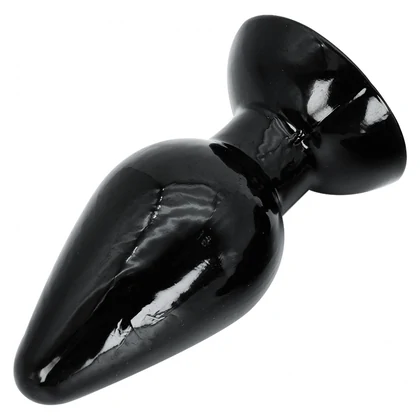 Plug Anal XXL 14 cm — Negru, Bază Lată Pentru Siguranță