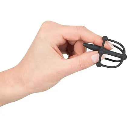 Plug De Penis Cu Cușcă Pentru Cap Negru