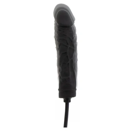 Plug Gonflabil 18cm Negru Silicon 100% și Supapă Rapidă