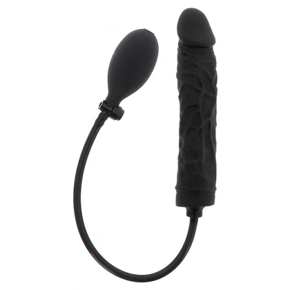 Plug Gonflabil 18cm Negru Silicon 100% și Supapă Rapidă