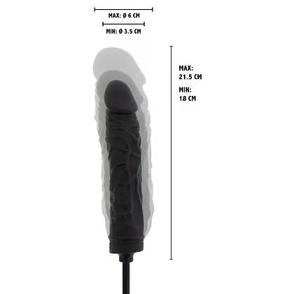 Plug Gonflabil Negru Silicon 100% și Supapă Rapidă