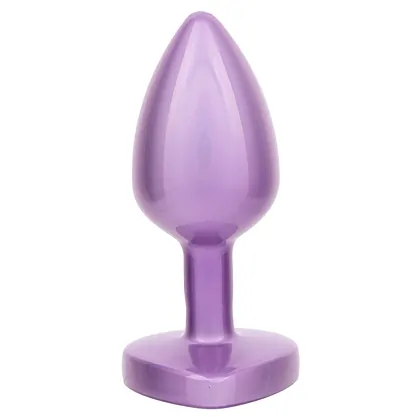 Plug Mic Jewel cu Inimă Diamant – Mov