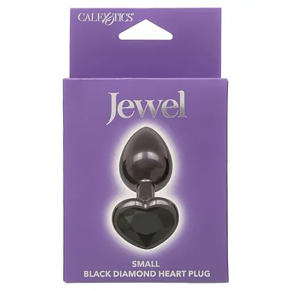 Plug Mic Jewel cu Inimă Diamant – Mov Iridescent