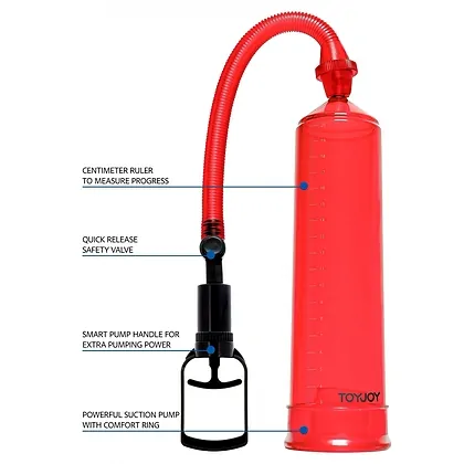 Pompă Penis Power Pump Roșu