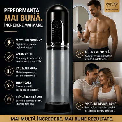 Pompă Penis X-MEN Electric Negru