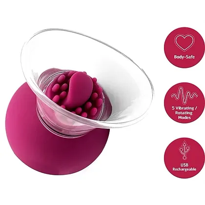 Pompă Rotativă și Vibrantă 5 Moduri Roz