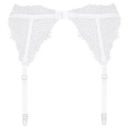 Portjartier Obsessive Bianelle Alb L-XL