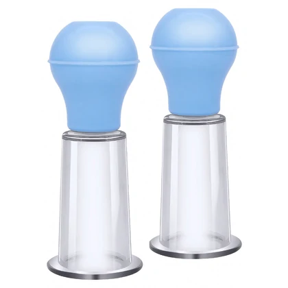 Power Pump Pompe Pentru Sfârcuri Set 2 Vacuum Reglabil Albastru