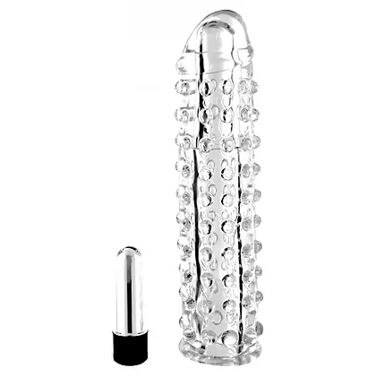 Prelungitor Penis Silicon Vibro Sleeve Transparent
