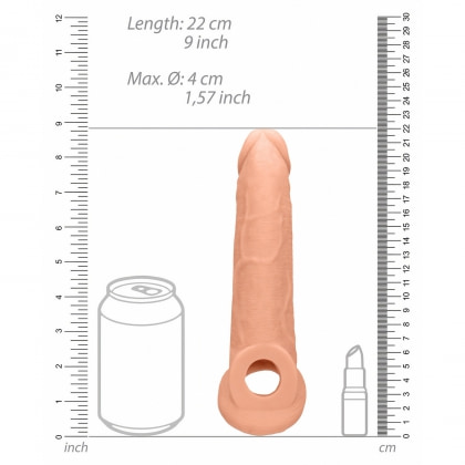 Prelungitor Penis Realist Rezistent la Apă 22 cm
