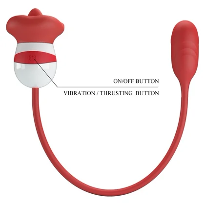 Pretty Love Aliyah – Stimulator Dublu, USB Reîncărcabil Roșu