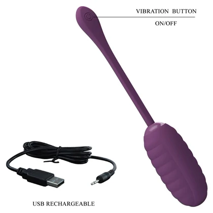 Pretty Love Casper Purple — Ou Vibrator 12 Moduri, USB Mov
