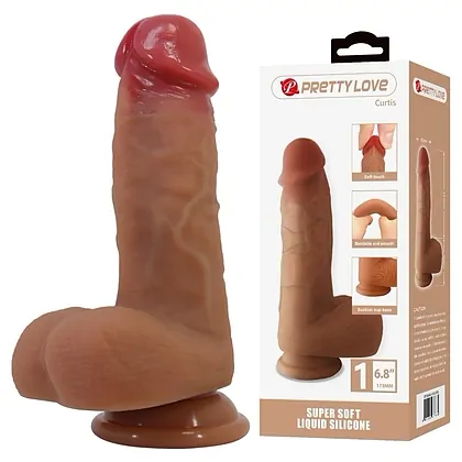 Pretty Love curtis 6.8 - Dildo Din silicon cu Ventuză
