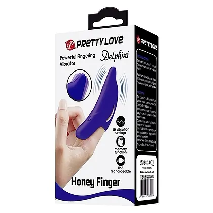 Pretty Love Delphini – Vibrator De Deget 10 Moduri, Compact