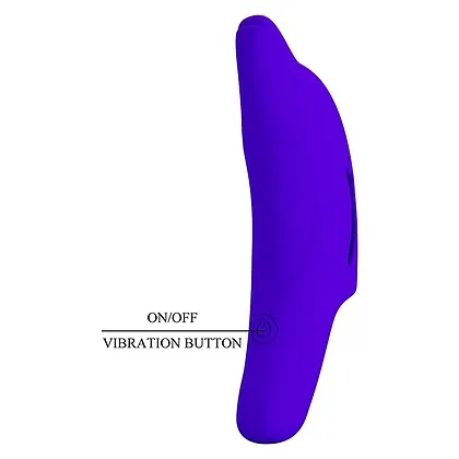 Pretty Love Delphini – Vibrator De Deget 10 Moduri, Compact Albastru