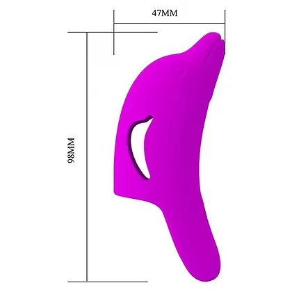 Pretty Love Delphini Vibrator De Deget 10 Funcții Mov Discret