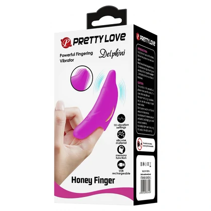 Pretty Love Delphini Vibrator De Deget 10 Funcții Mov Discret