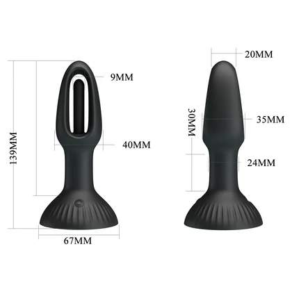 Pretty Love Hubert Vibrator Anal cu 7 Moduri Wiggling Negru