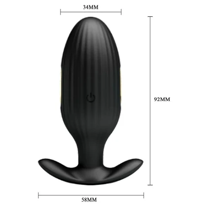 Pretty Love Jefferson — Dop Anal 12 Vibrații + 3 Electro Negru