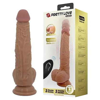 Pretty Love Jonathan – Vibrator Realist 21 cm, 3+3 Funcții