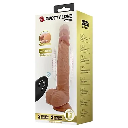 Pretty Love Jonathan – Vibrator Realist 21 cm, 3+3 Funcții